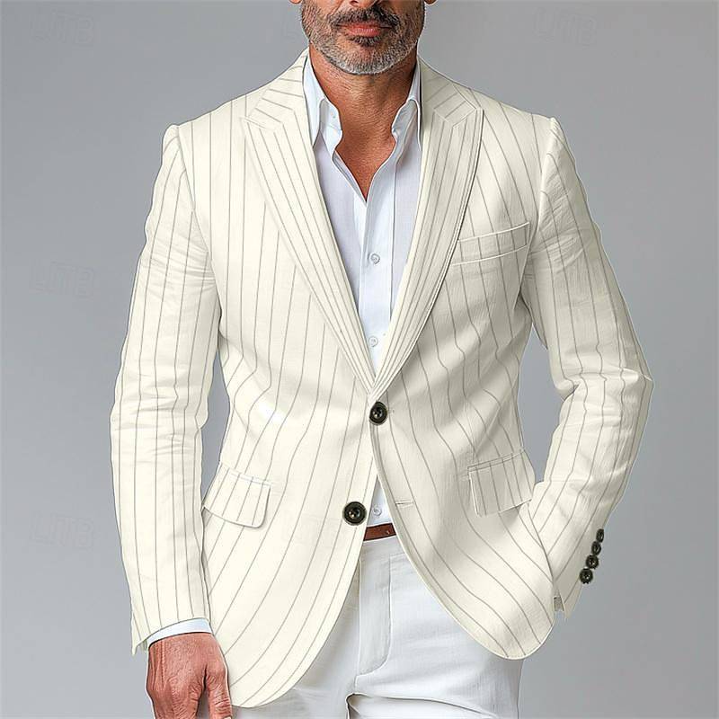 Single Breasted Single Button Two-Button Plaid Blazer Men - Clothing Personality
