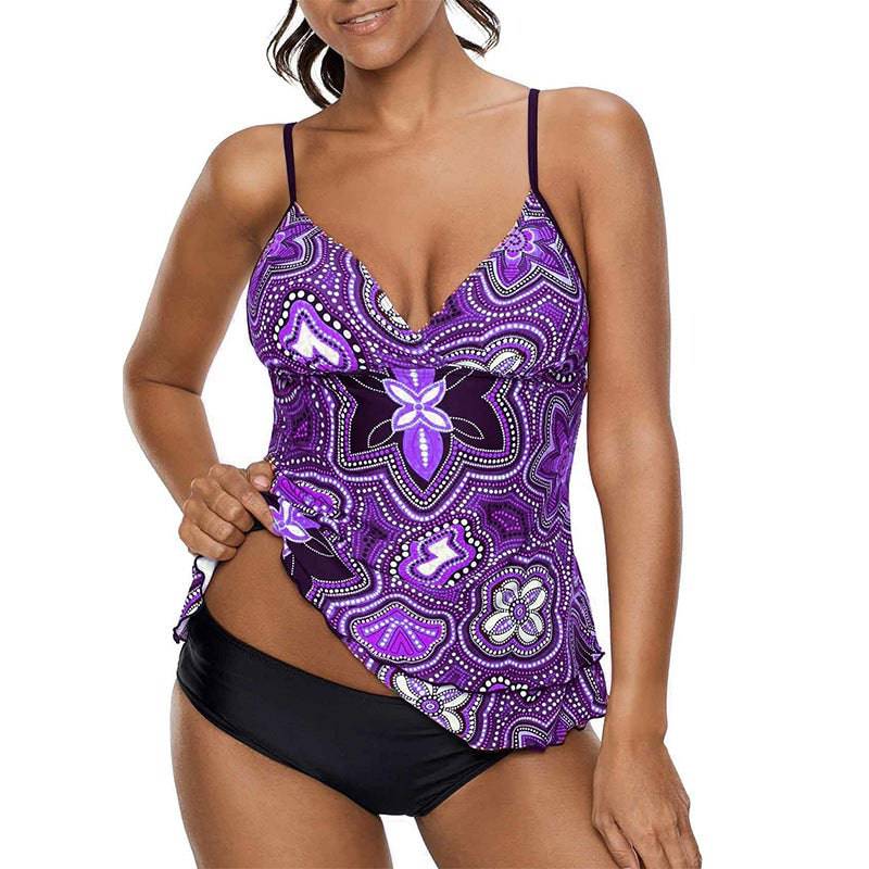 Women's Split Swimsuit Conservative Tankini - Clothing Personality