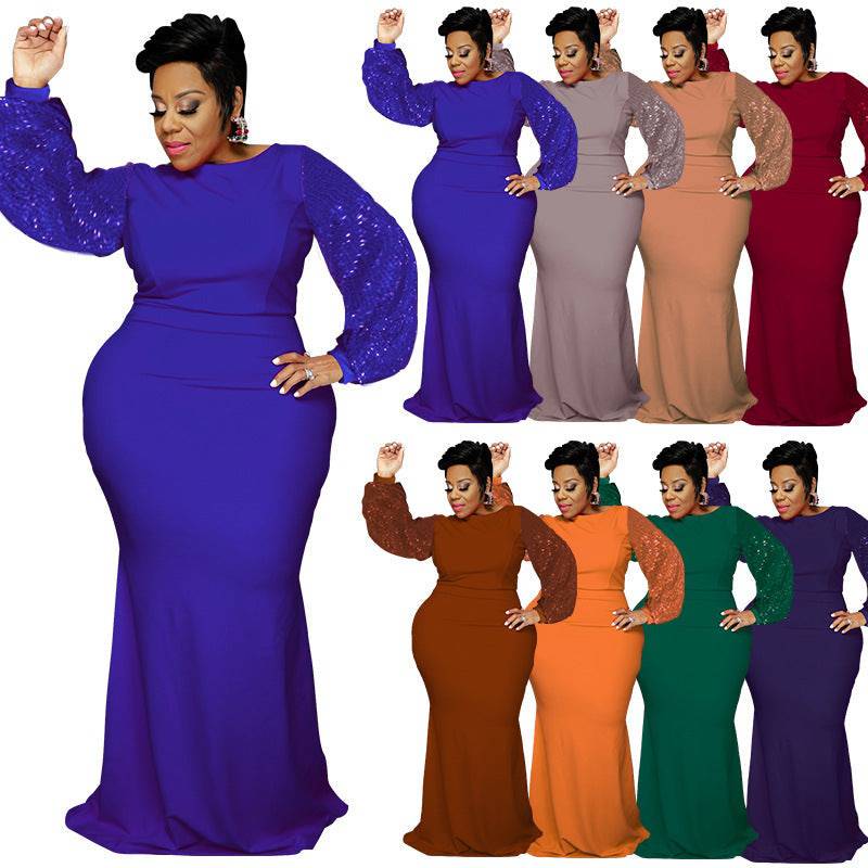 Women-s Long Sleeve Beaded Dress Autumn - Clothing Personality