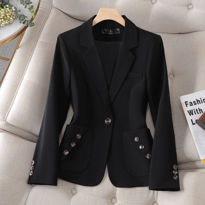 Women's Blazer Suit Jacket Buttons for Work Business Meetings - Clothing Personality