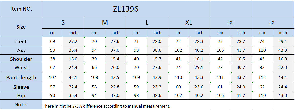 Size Chart for 2 Piece Set Business Word Solid Color Long Sleeve Blazer Suit And Pants For Women Classic OL Street Outfit - Clothing Personality Elegant Solid Long Sleeve Work Business Blazer Suit And Pants For Women Autumn Classic OL Street Outfit - Clothing Personality