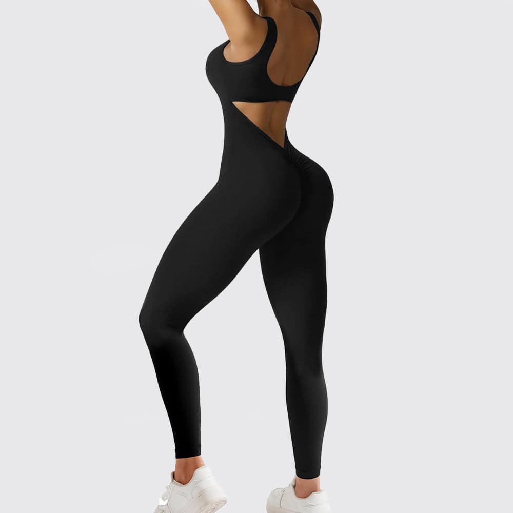 Women Sleeveless Flare Jumpsuits Fitness Yoga Long Pants - Clothing Personality