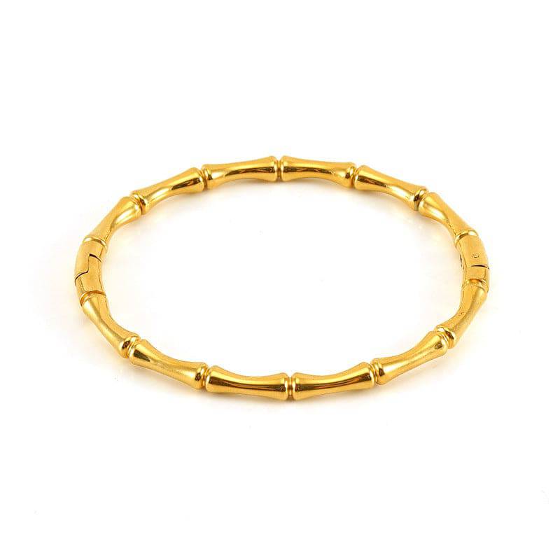 Fashion Bamboo Titanium Steel Bracelet Three Beads - Clothing Personality