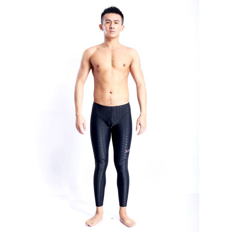 Competition Professional Long Quick-drying Drag Reduction Long Swimming Trunks - Clothing Personality