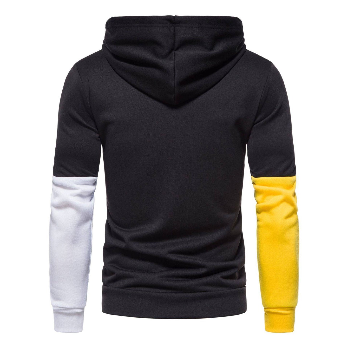 Hooded Men's Contrasting Color Stitching Sweater Jacket - Clothing Personality