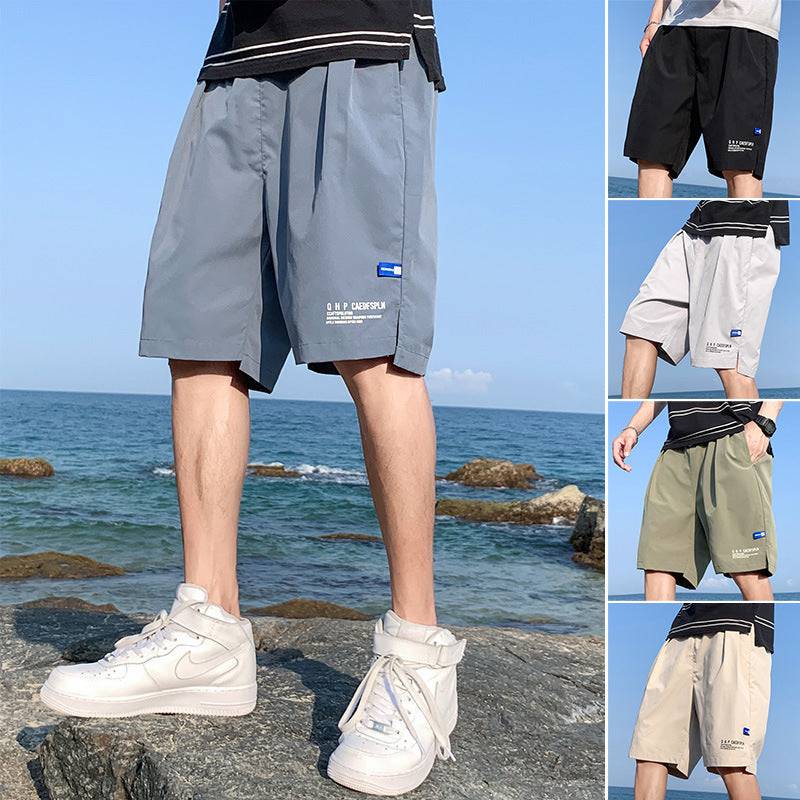 Ice Silk Shorts Summer Thin Quick-drying Casual Pants Men's Beach Basketball Sports Pants - Clothing Personality