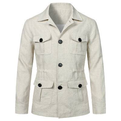 Men's Blazer Light Jacket Spring Linen Jacket British Retro Gentry - Clothing Personality