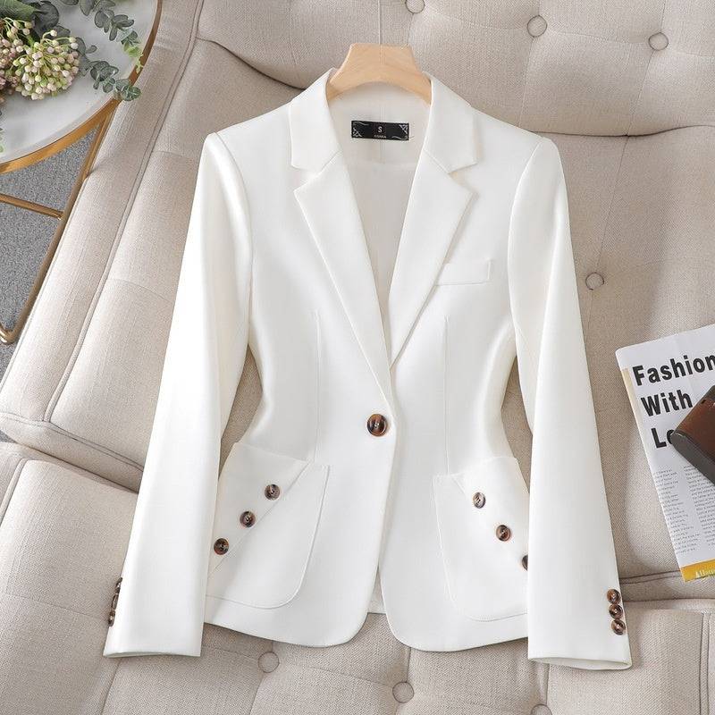 Women's Blazer Suit Jacket Buttons for Work Business Meetings - Clothing Personality