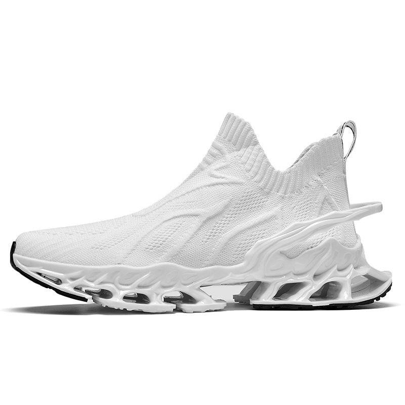 Breathable Blade Plus Size Shock Absorption Flying Woven Men's Sneaker - Clothing Personality