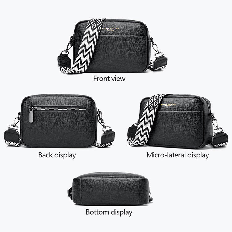 Fashion Shoulder Crossbody Bags With Rhombus Embroidered Wide Shoulder Strap Cute Small Square Bag Women - Clothing Personality