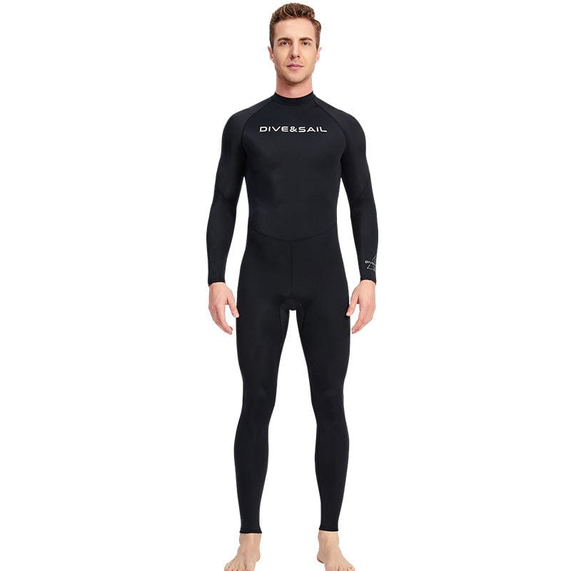 New Diving Suit Men's One-piece Thin Type Sunscreen Quick-drying Swimsuit - Clothing Personality