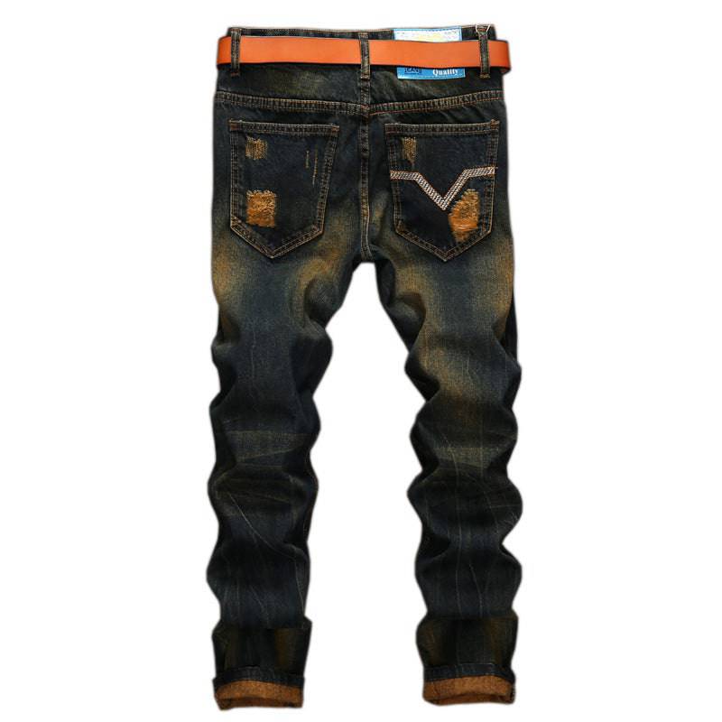 Men's Retro Fashion And Personalized Jeans - Clothing Personality
