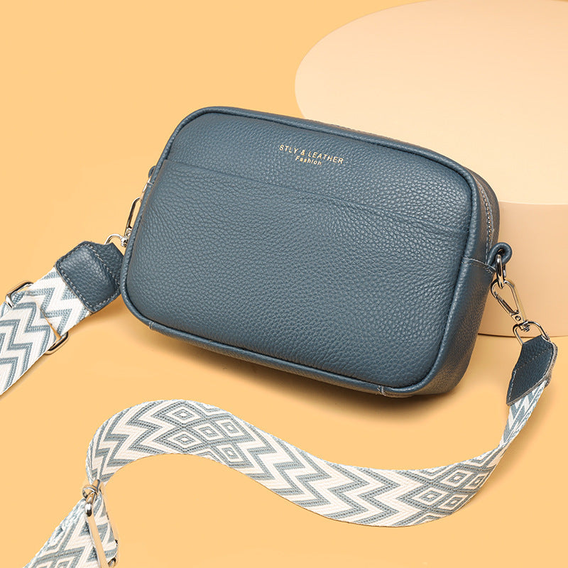 Fashion Shoulder Crossbody Bags With Rhombus Embroidered Wide Shoulder Strap Cute Small Square Bag Women - Clothing Personality