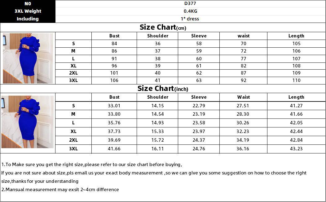 Fashion Temperament Ol Elegant Dress Plus Size Long Sleeve Dress - Clothing Personality