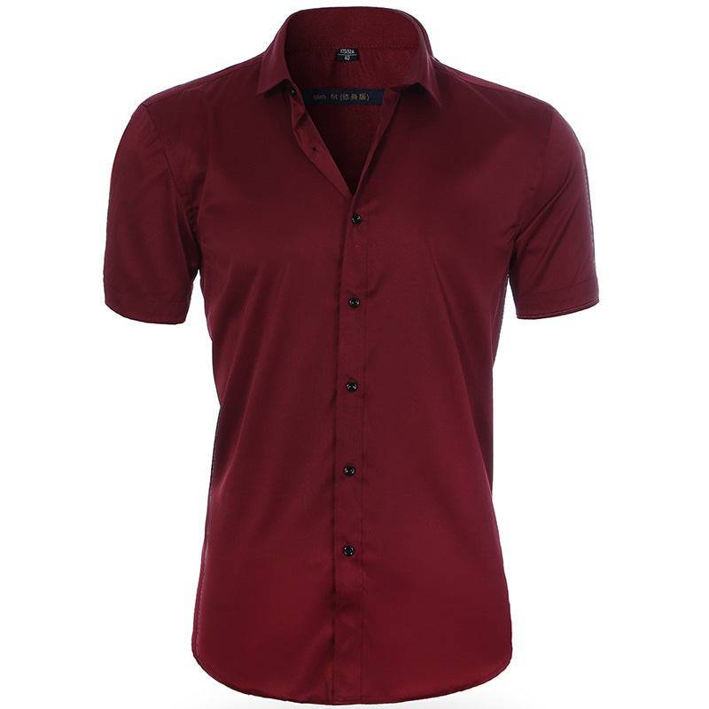 Men's No Iron Casual Polyester Shirt - Clothing Personality
