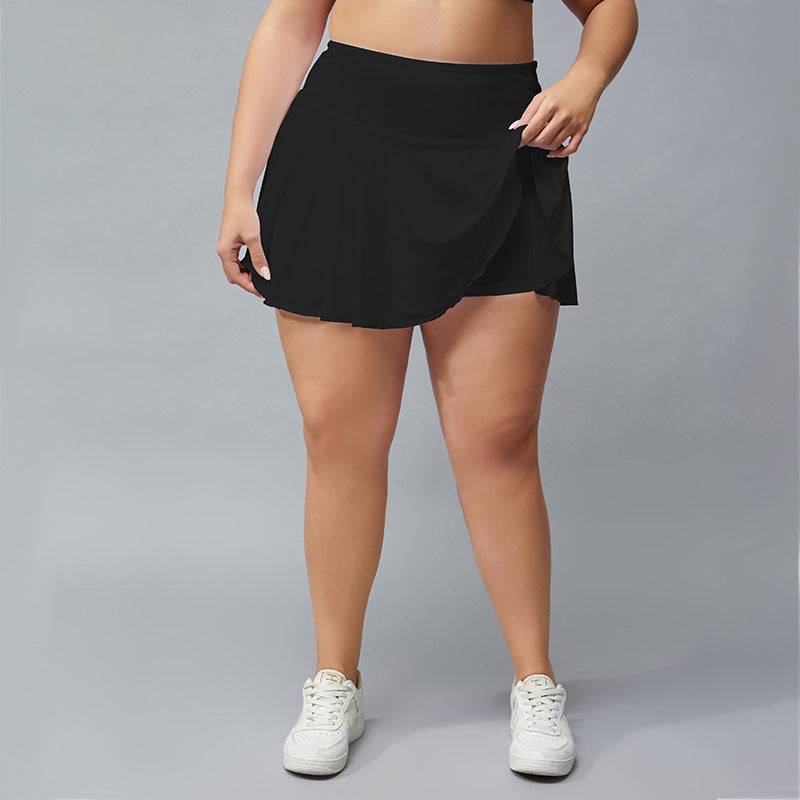 Plus Size Fitness Shorts Women's Anti-exposure Outdoor Tennis Skirt - Clothing Personality