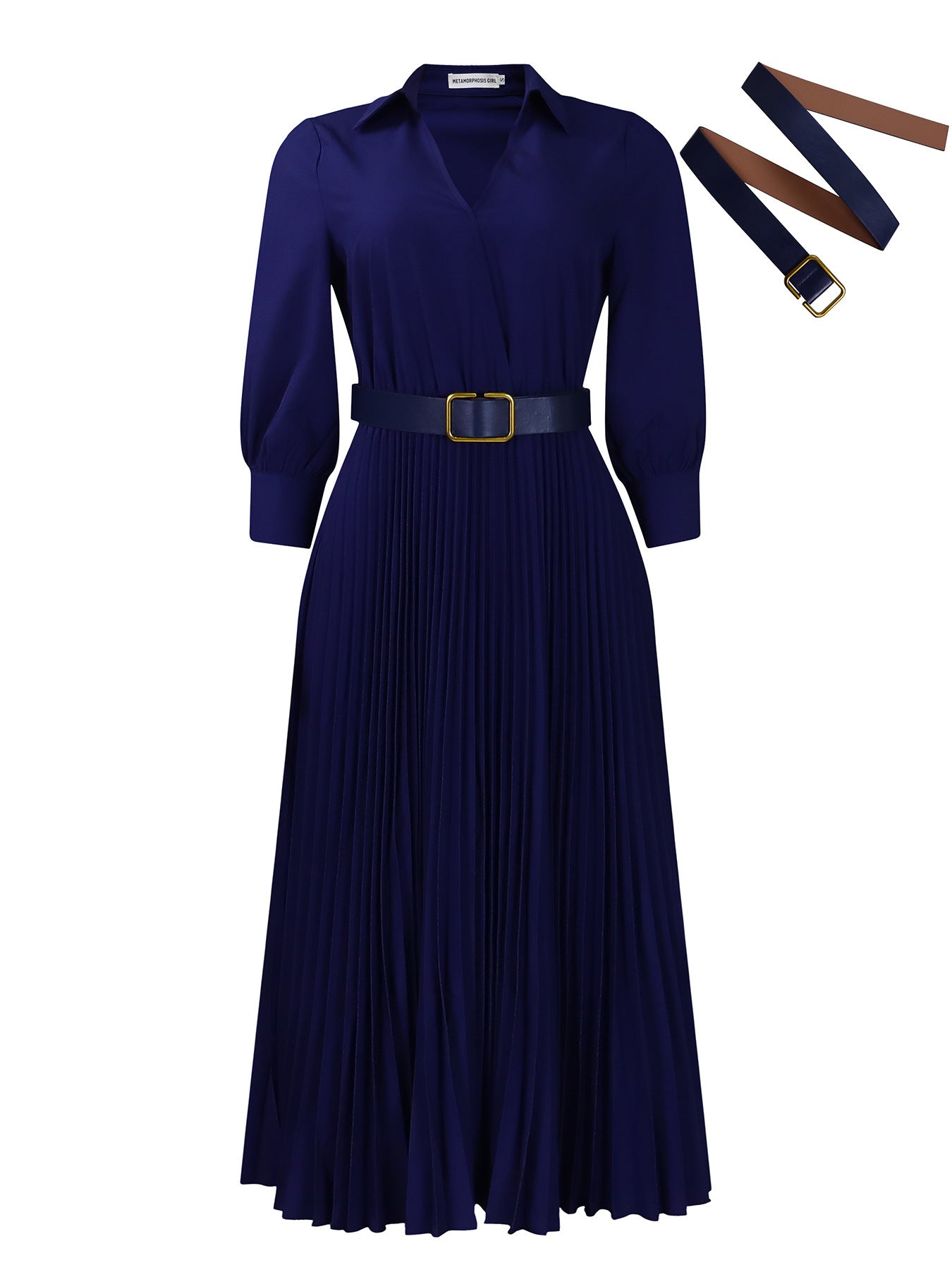 Women's Solid Color Plus Size Dress - Clothing Personality
