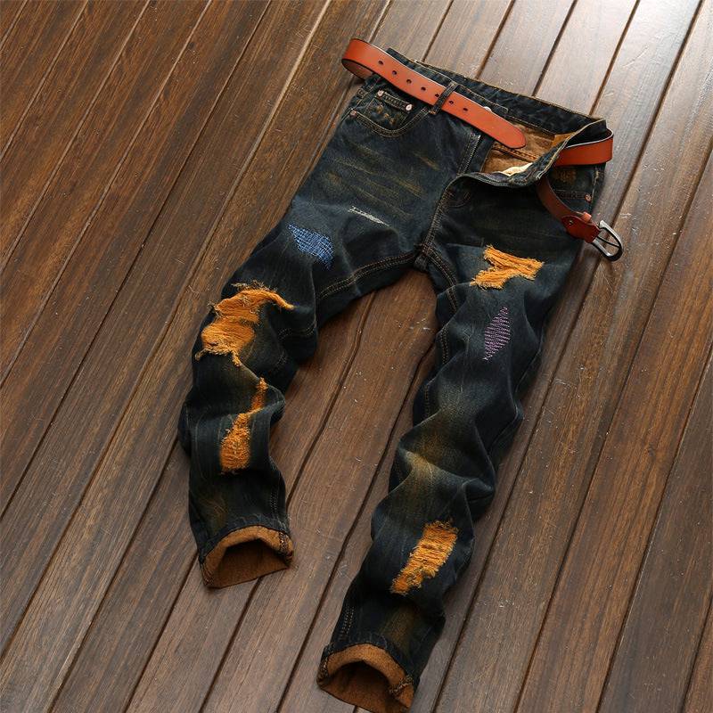 Men's Retro Fashion And Personalized Jeans - Clothing Personality