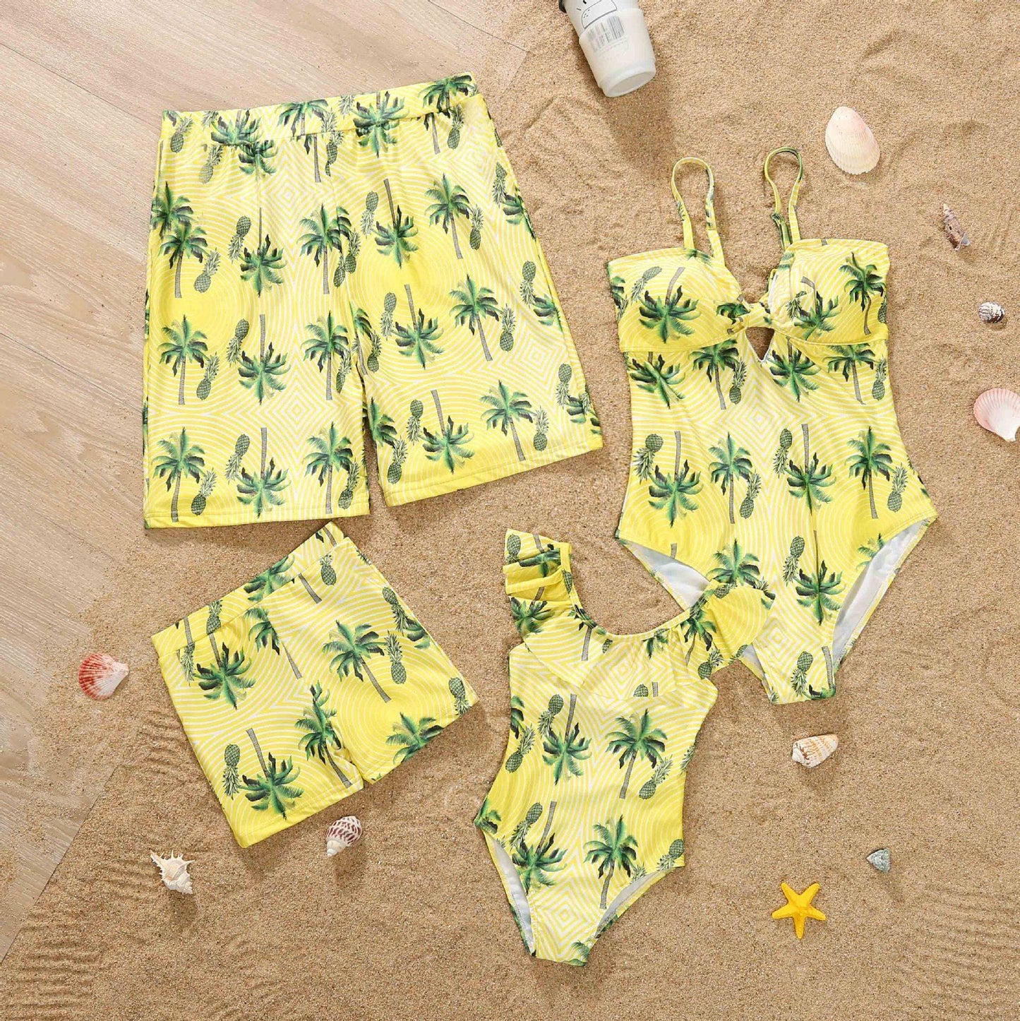 Parent-child Swimsuit Quick Dry Beach Pants Mid-child Swimsuit - Clothing Personality