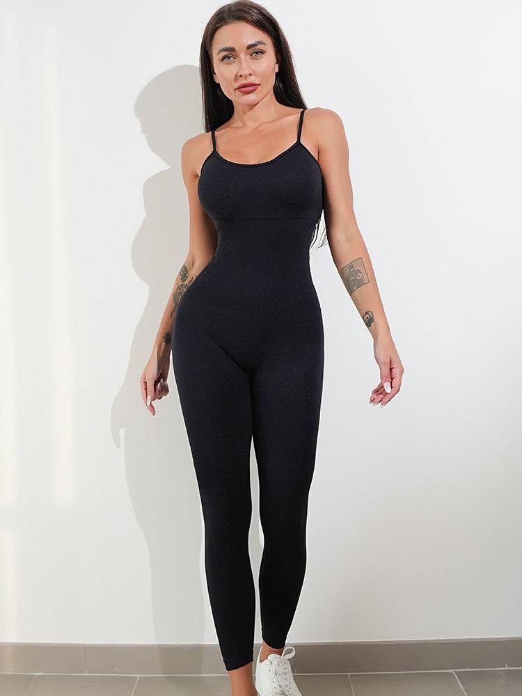 Womens Sexy Unitard One Piece Jumpsuit Spaghetti Strap Tummy Control Rompers Sleeveless Bodysuits Outfits - Clothing Personality