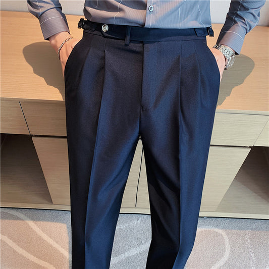 Slimming Belted Casual Pants - Trendy Suit Pants for Men - Clothing Personality
