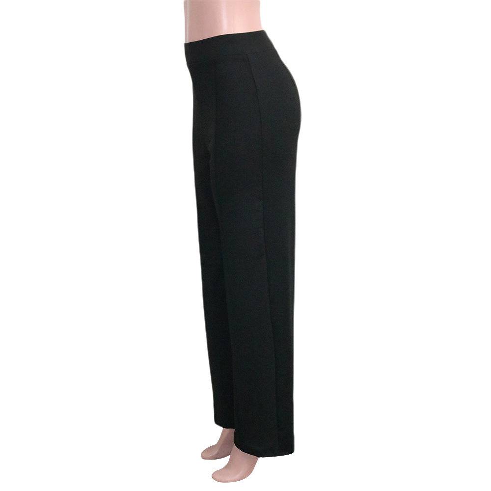 Solid Color Casual Pants Slim, High-waisted Bell Bottoms - Clothing Personality