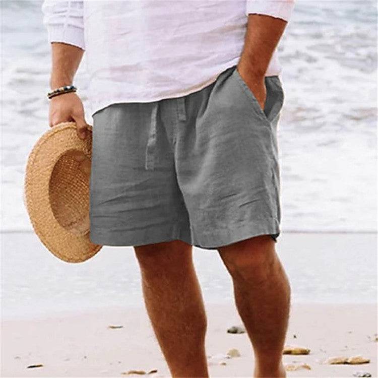 Men's Daily Sand Pure Color Comfortable Breathable Shorts - Clothing Personality