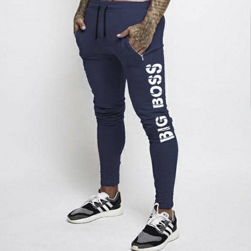 Men's Slim Fit Joggers - Stylish Winter Sweatpants with Solid Color Design - Clothing Personality