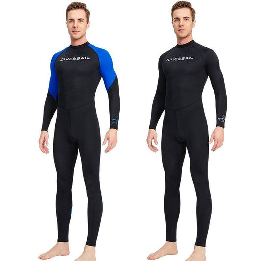 New Diving Suit Men's One-piece Thin Type Sunscreen Quick-drying Swimsuit - Clothing Personality