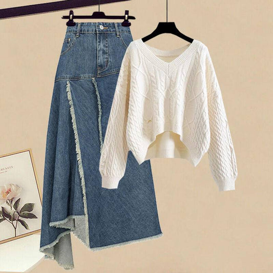 Spring Retro High Waist Women Irregular Denim Skirts - Clothing Personality