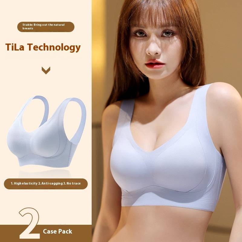 Lifting Seamless Underwear Women's Small Chest Push Up Breast Holding Prevent Accessory Breast Bra Soft Support Anti-sagging Vest Style - Clothing Personality