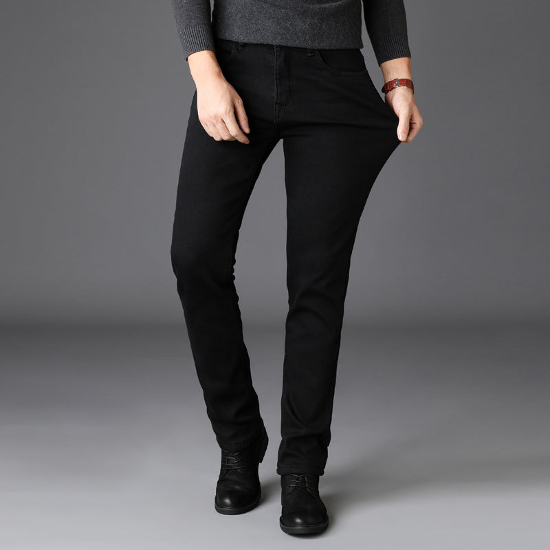 New Men's Jeans Slim Straight Black Pants For Men - Clothing Personality
