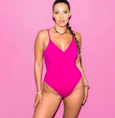 Summer Bikini Backless String Large Size Sexy Solid Color Triangle One-piece Swimsuit Womens Clothing - Clothing Personality