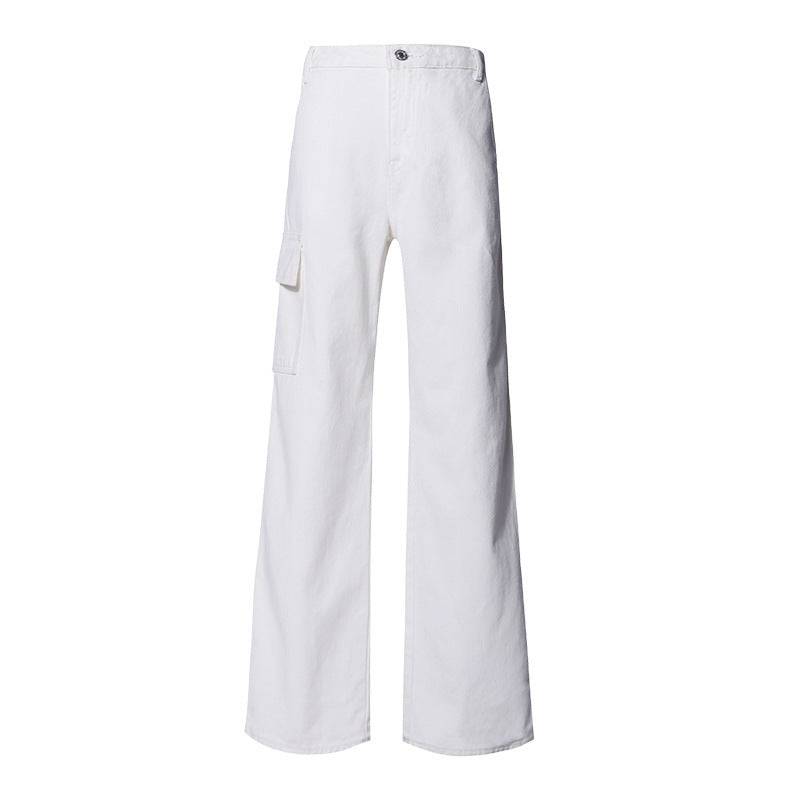 Women's Light White Barrel Leg Mom Jeans Women's Spring New Casual - Clothing Personality
