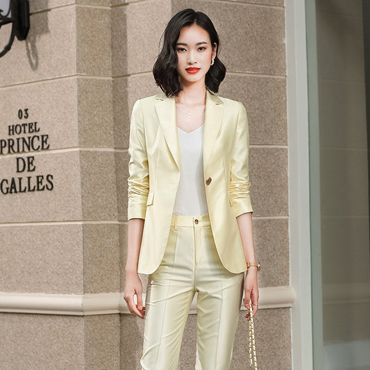 Acetate Suit Suit Female High Sense Professional Wear - Clothing Personality