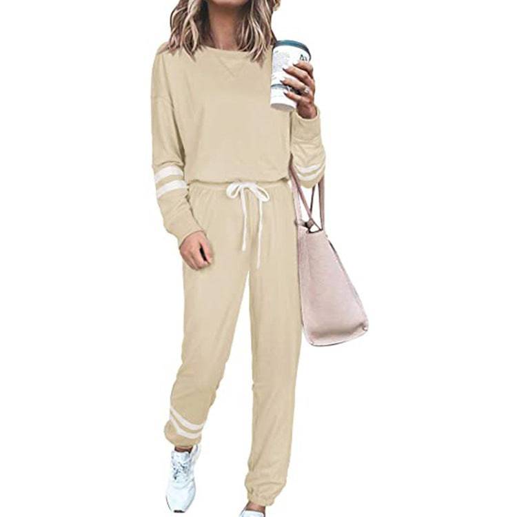 Women's Clothing Plus Size Loose-fitting Solid Color Long Sleeves Casual Suit - Clothing Personality