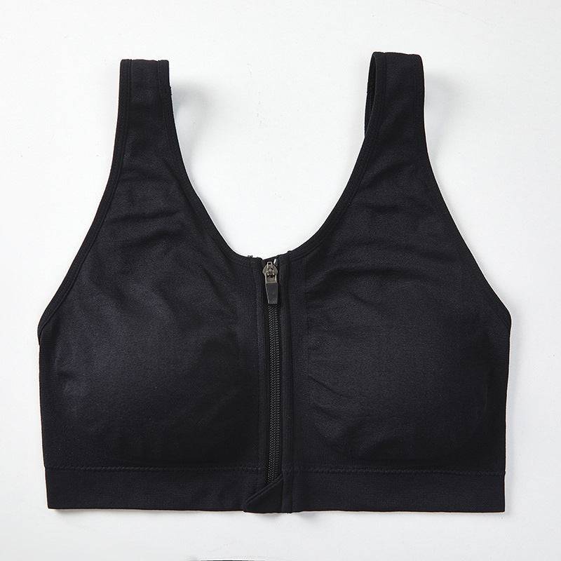 Front Zipper Sports Bra Shockproof High Strength Beauty Back - Clothing Personality