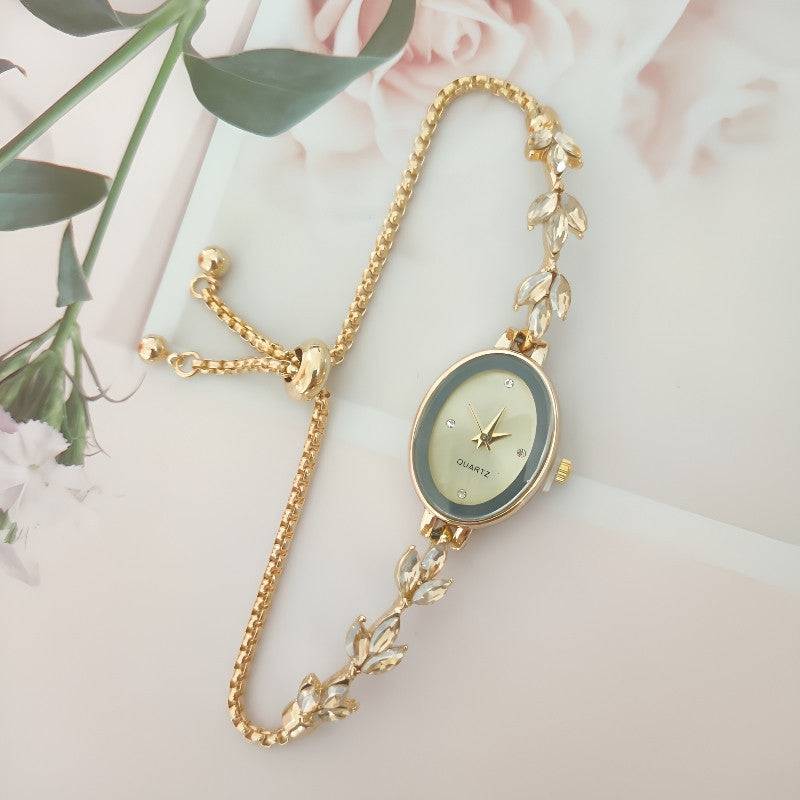 Wheat Diamond Women's Watch Free Adjustment - Clothing Personality