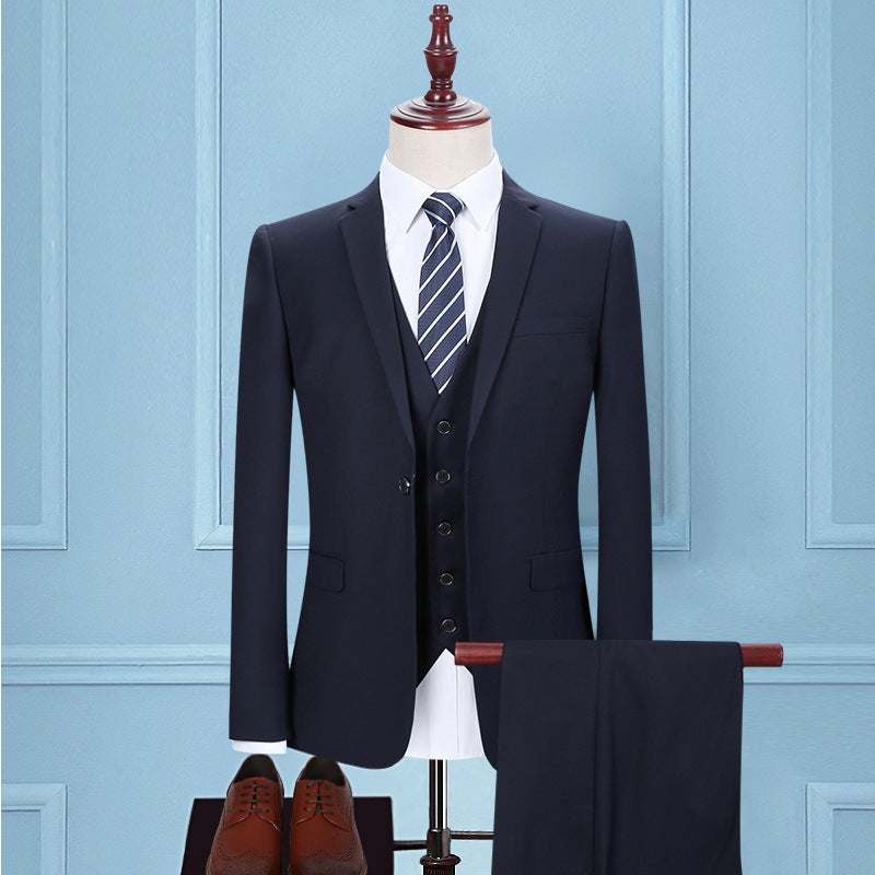 Men's Three-Piece Suit Professional Slim Fit Formal Suit Business - Clothing Personality