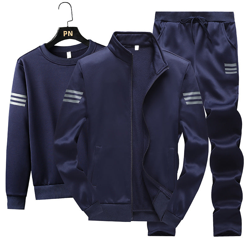 Spring Casual Sportswear Suit Men's Sweater Zipper Jacket - Clothing Personality