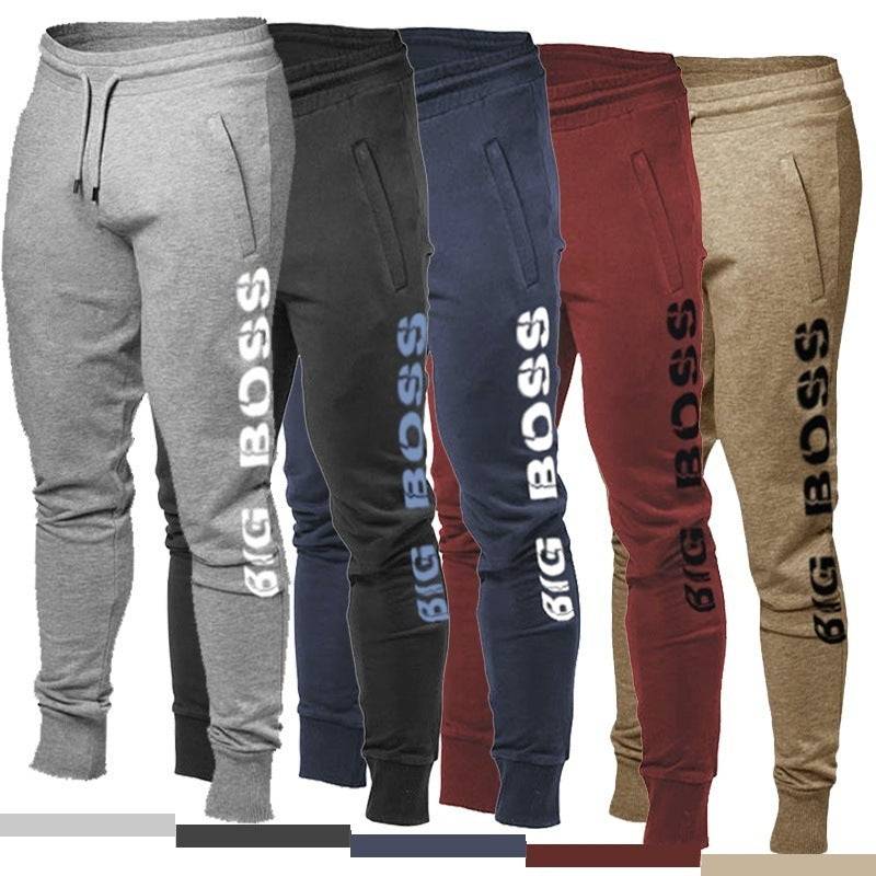 Men's Slim Fit Joggers - Stylish Winter Sweatpants with Solid Color Design - Clothing Personality