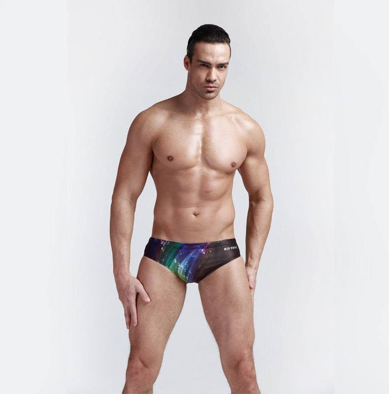Men's Swimwear Triangle Swimming Shorts Professional Swimming Trunks - Clothing Personality