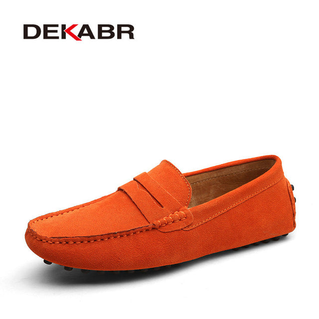 Moccasins Men Loafers High Quality Genuine Leather Shoes Men Flats Lightweight Driving Shoes