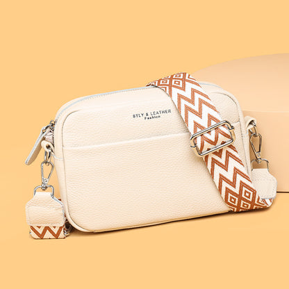 Fashion Shoulder Crossbody Bags With Rhombus Embroidered Wide Shoulder Strap Cute Small Square Bag Women - Clothing Personality