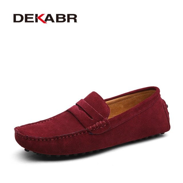 Moccasins Men Loafers High Quality Genuine Leather Shoes Men Flats Lightweight Driving Shoes