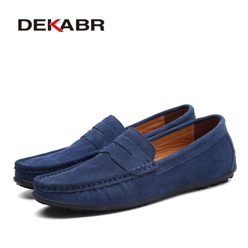 Moccasins Men Loafers High Quality Genuine Leather Shoes Men Flats Lightweight Driving Shoes