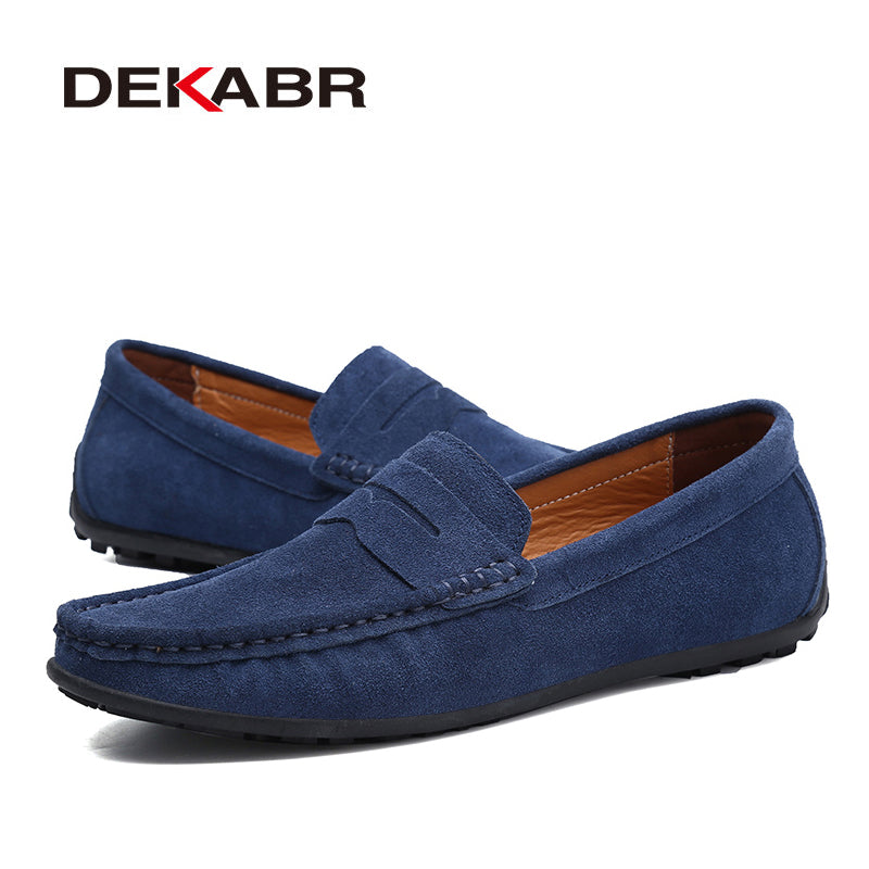 Moccasins Men Loafers High Quality Genuine Leather Shoes Men Flats Lightweight Driving Shoes