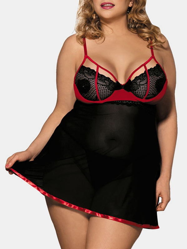 Lingerie Mesh Plus Size Babydoll