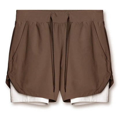 Sports Casual Quick-drying Double-layer Two-in-one Running Shorts - Clothing Personality