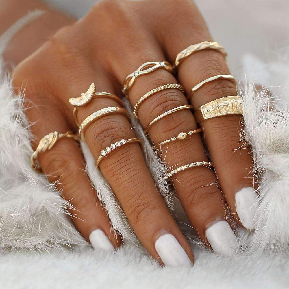 Enchanting Solstice Ring Set - Clothing Personality